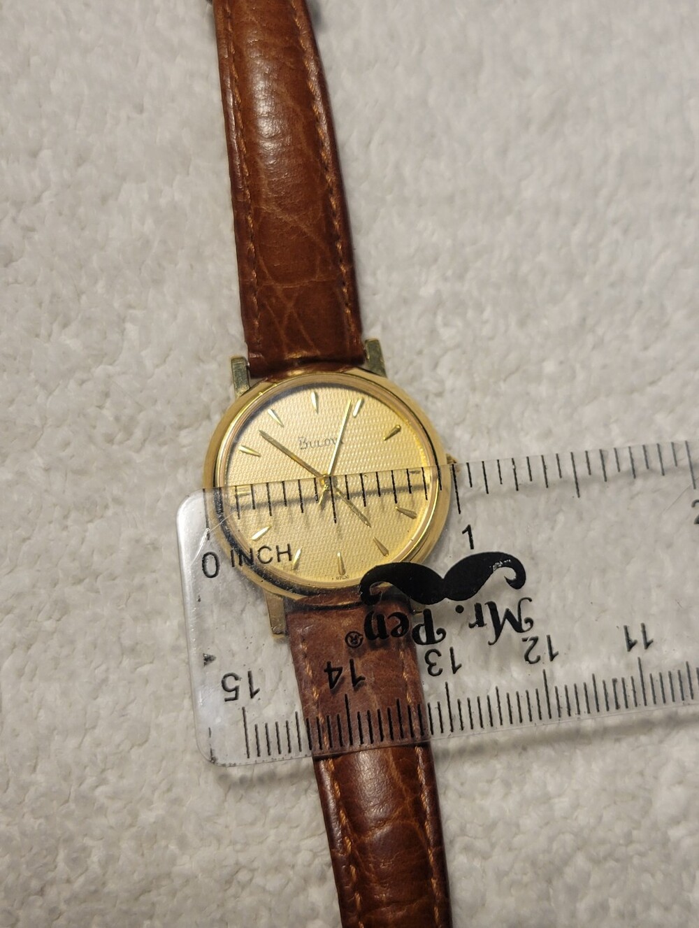 Bulova Men's Quartz Analog Leather Watch - Picture 8 of 10